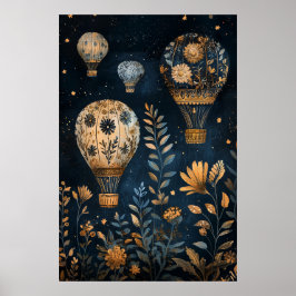 1795 zwevende luchtballonnen poster