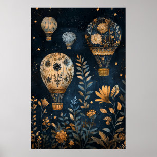 1795 zwevende luchtballonnen poster