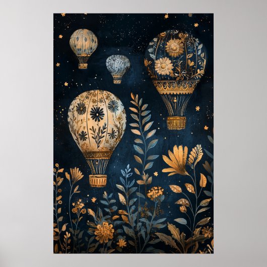 1795 zwevende luchtballonnen poster (Voorkant)