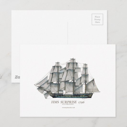 1796 HMS Enterprise art Briefkaart (Voorkant / Achterkant)