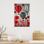 1796 zwevende luchtballonnen poster (Keuken)