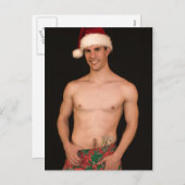 17979 Sexy Hunk Kerstmis Feestdagenkaart (Voorkant / Achterkant)