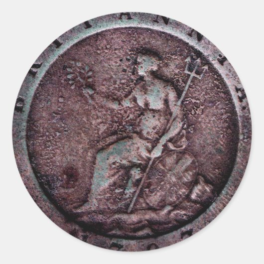 1797 Britse "cartwheel" penny sticker (Voorkant)
