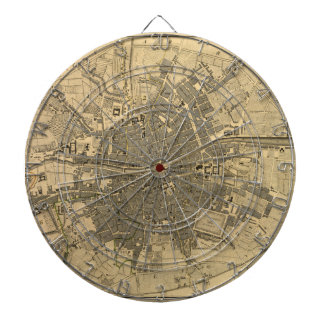 1797 Kaart van Dublin Ierland Dartbord