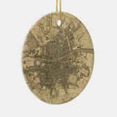 1797 Kaart van Dublin Ierland Keramisch Ornament (Rechts)
