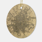 1797 Kaart van Dublin Ierland Keramisch Ornament (Links)