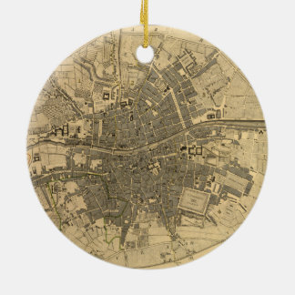 1797 Kaart van Dublin Ierland Keramisch Ornament