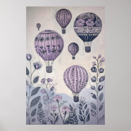 1797 zwevende luchtballonnen poster