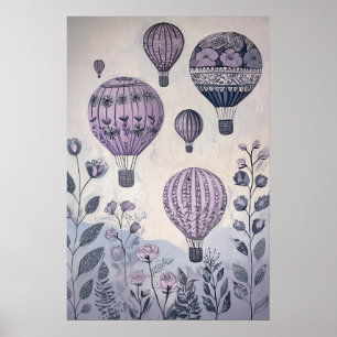 1797 zwevende luchtballonnen poster