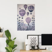 1797 zwevende luchtballonnen poster (Thuiskantoor)