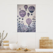 1797 zwevende luchtballonnen poster (Keuken)