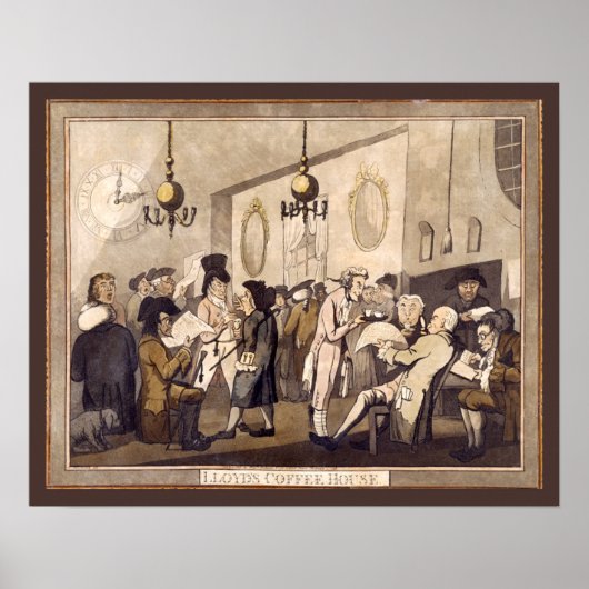 1798 Lloyd's Coffee House van G. Woodward (Afdruk) Poster (Voorkant)