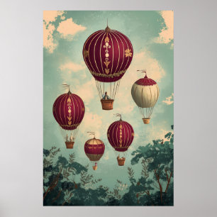 1798 zwevende luchtballonnen poster