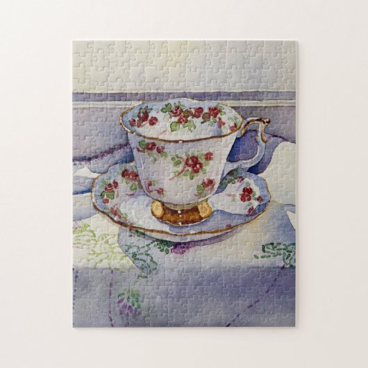 1799 Teacup op Linen Legpuzzel (Verticaal)