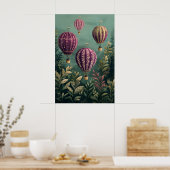 1799 zwevende luchtballonnen poster (Keuken)