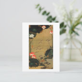 17. 蓮 魚 図, 若 冲 met de Lotus, Jakuchu Briefkaart (Staand voorkant)
