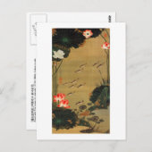 17. 蓮 魚 図, 若 冲 met de Lotus, Jakuchu Briefkaart (Voorkant / Achterkant)