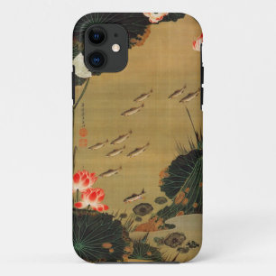 17. 蓮 魚 図, 若 冲 met de Lotus, Jakuchu Case-Mate iPhone Case