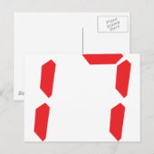 17 17 digitale alarmklok briefkaart (Voorkant / Achterkant)