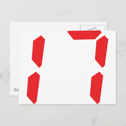 17 17 digitale alarmklok briefkaart (Voorkant / Achterkant)