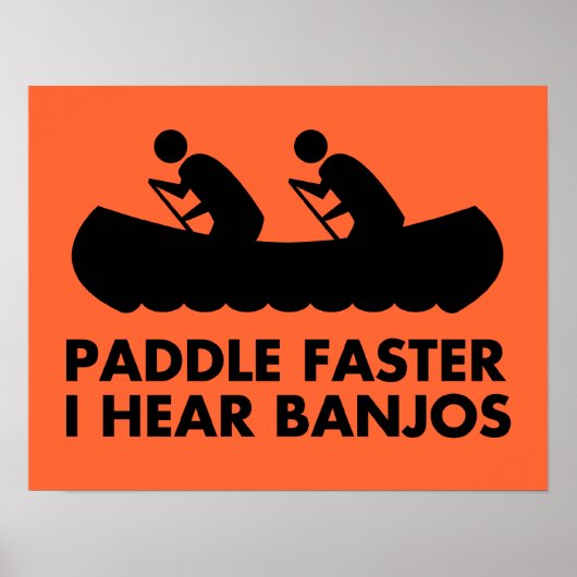 $17,95 Paddle Sneller ik hoor Banjos Poster (Voorkant)