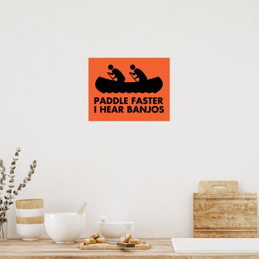 $17,95 Paddle Sneller ik hoor Banjos Poster (Keuken)