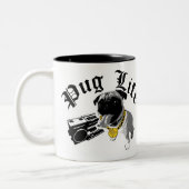 $17,95 Two Tone Coffee Mok Pug Life (Links)