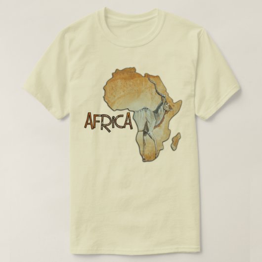 17 Afrikaanse kaart T-shirt (Design voorkant)