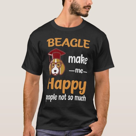 17 Beagle maak me gelukkig T-shirt (Voorkant)