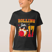 17 Bowling verjaardagsfeestje 17 jaar oud T-shirt (Voorkant)