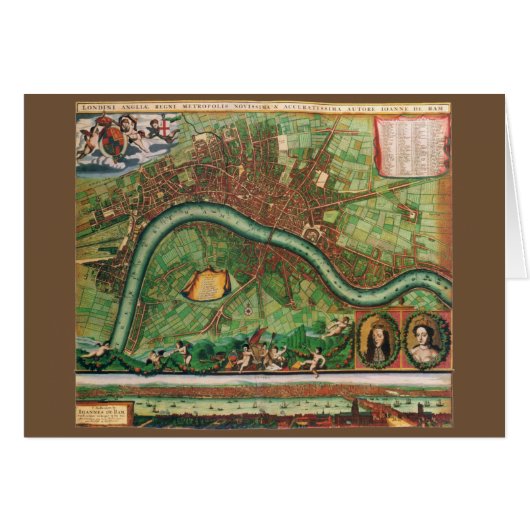 17 Century Antiek London Street Map