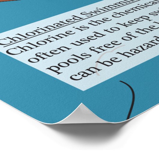 17. Chlorine (Cl) Periodieke tabel van de elemente Poster (Hoek)