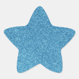 17 Cool Blue Glitter Print Sparkles Star Ster Sticker