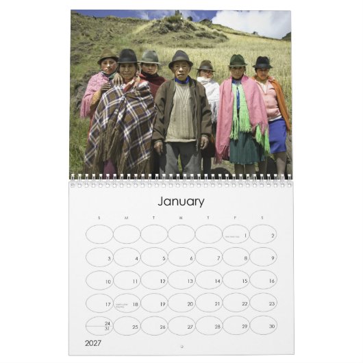 17 dagen in Ecuador Kalender (Jan 2027)