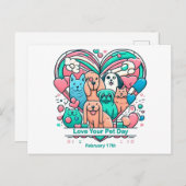 17 feb hou van je huisdier dag briefkaart (Voorkant / Achterkant)