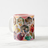 17 Foto Collage Cute Family Love Memory Tweekleurige Koffiemok (Voorkant links)