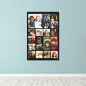 17 Foto collage en tekst - Kan zwart bewerken Canvas Afdruk (Insitu (Houten vloer))