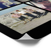 17 Foto collage en tekst - Kan zwart bewerken Poster (Hoek)