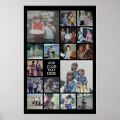 17 Foto collage en tekst - Kan zwart bewerken Poster (Voorkant)