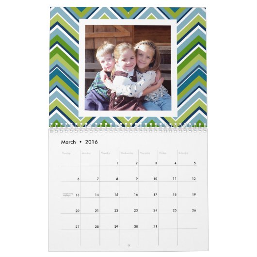 17 Foto collage met kleurrijke patronen Kalender (Mar 2016)