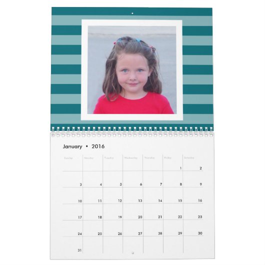 17 Foto collage met kleurrijke patronen Kalender (Jan 2016)