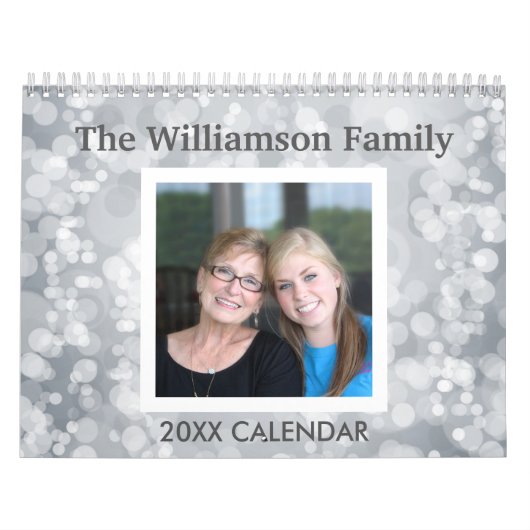 17 Foto collage met kleurrijke patronen Kalender (Hoes)