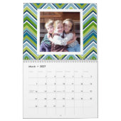 17 foto collage met kleurrijke patronen kalender (Mar 2027)