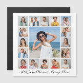 17 Foto Collage Voeg uw groet toe Magnetische kaar (Voorkant / Achterkant)