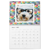 17 foto familietemplate en kleurrijke patronen kalender (Mar 2027)