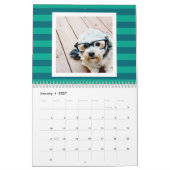 17 foto familietemplate en kleurrijke patronen kalender (Jan 2027)
