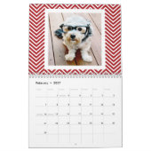 17 foto familietemplate en kleurrijke patronen kalender (Feb 2027)