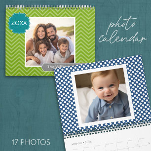 17 Foto Familietemplate en Kleurrijke Patronen Kalender