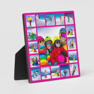 17 Foto-rastercollageontwerp Hot Pink Fotoplaat