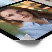 17 Fotocollage Congrats Afstudeerder zwart en goud Poster (Hoek)